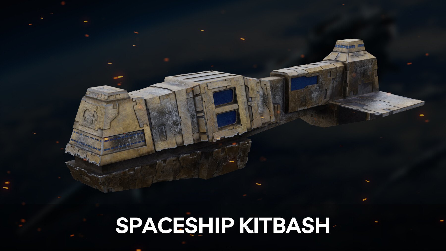 34 Spaceships Kitbash + Texture & UV's For Concept Art And Game