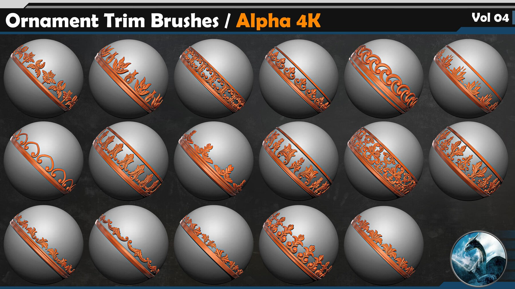 Ornament Trim Brushes Vol 04