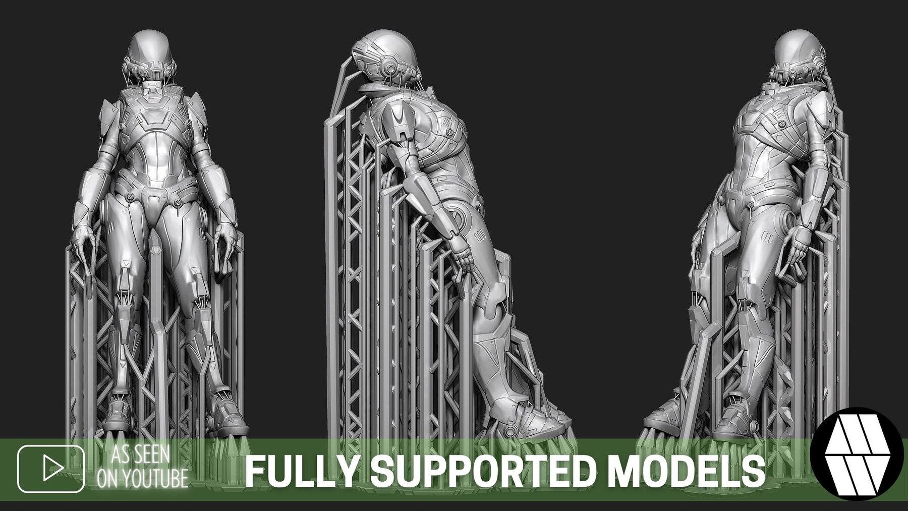 STL Printable Model Files: Female Explorer