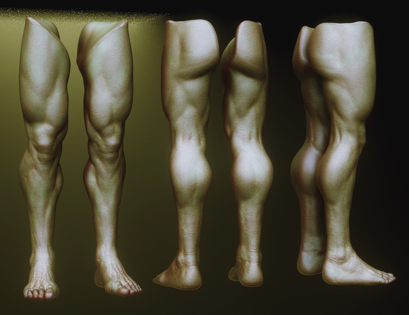 LEGS - 33 Character & Creature legs Zbrush Insertmesh Brush