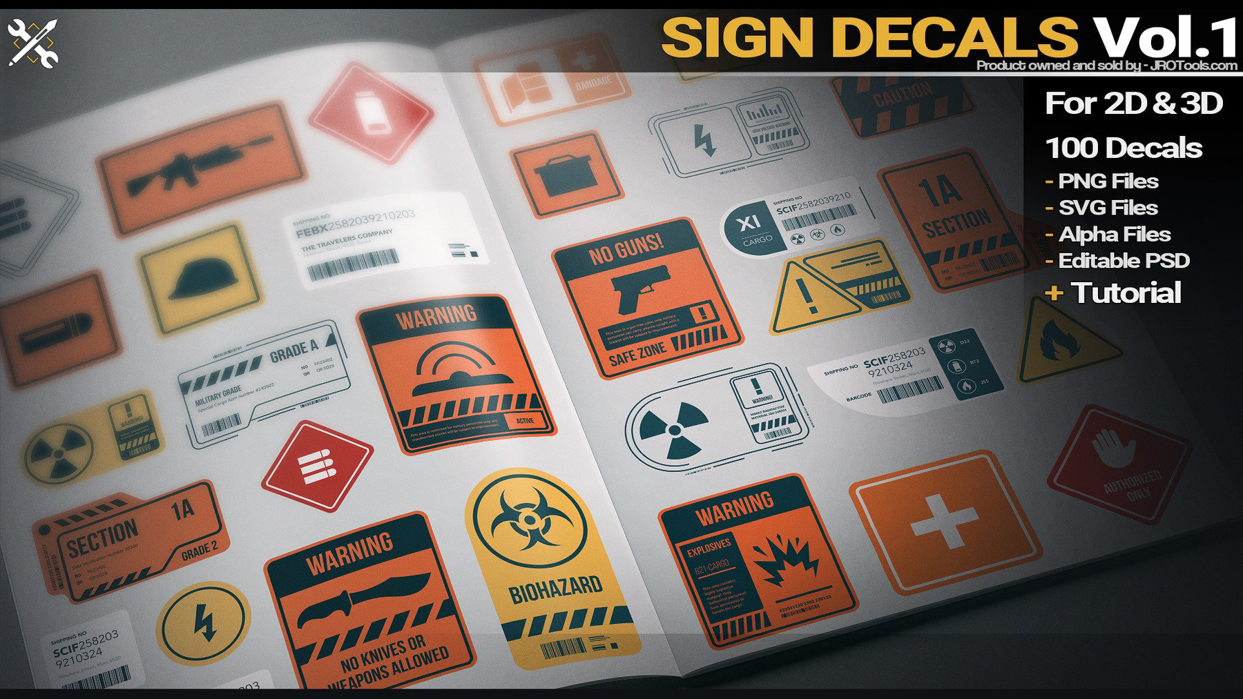 Sign Decals Vector Sign Decals Vol.1 | S3ART Store