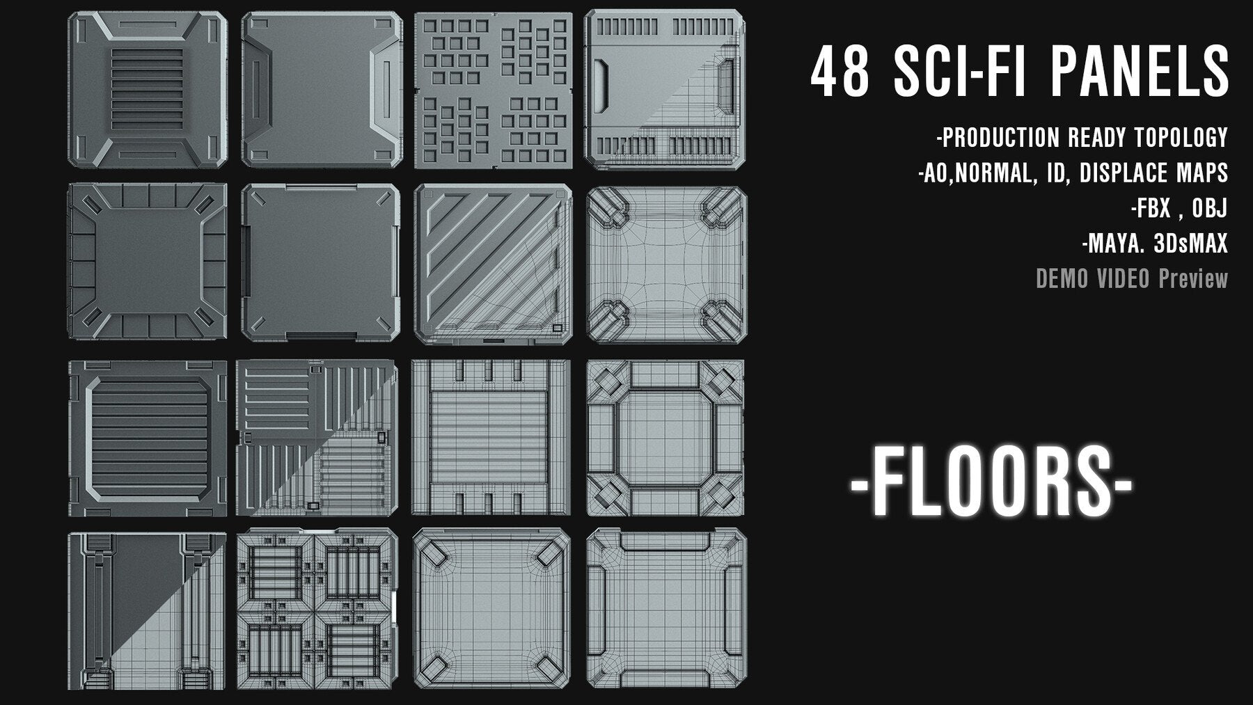 48 REPEATABLE SCI-FI PANELS [4 in one Passes]