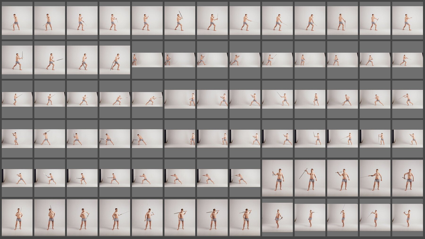 600+ Reference Photos - Sword Fighting (Sequential Movement)