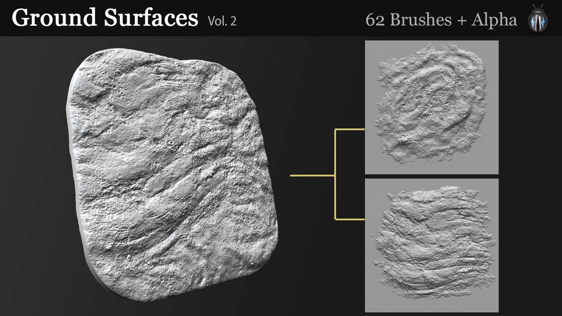 Ground Surfaces Vol.2 4K Brushes and Alpha Pack