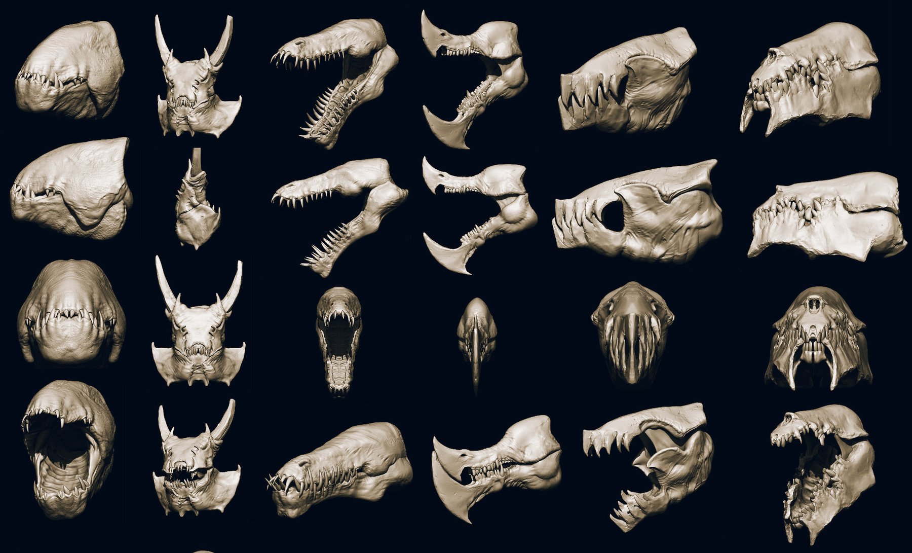 JAWS 2 - Another 33 Monster Mouths & Skulls IMM Brush