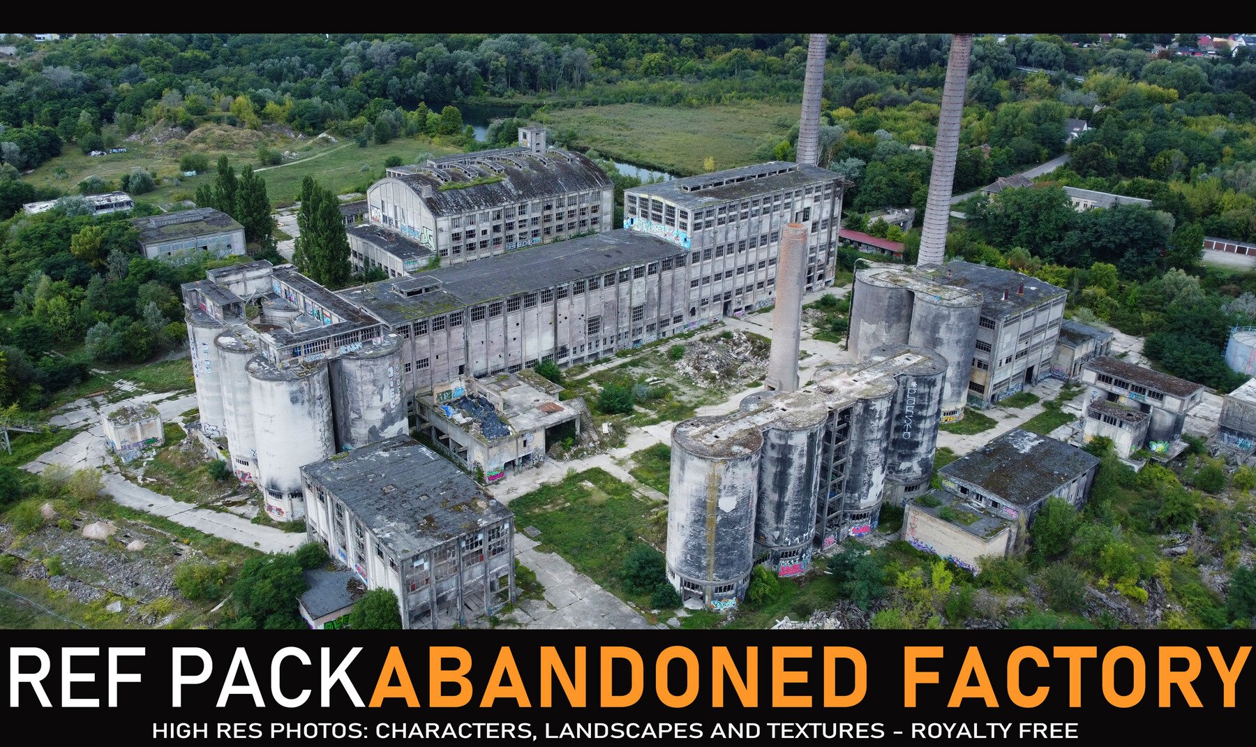 Abandoned Factory 350+ Reference pictures including drone images