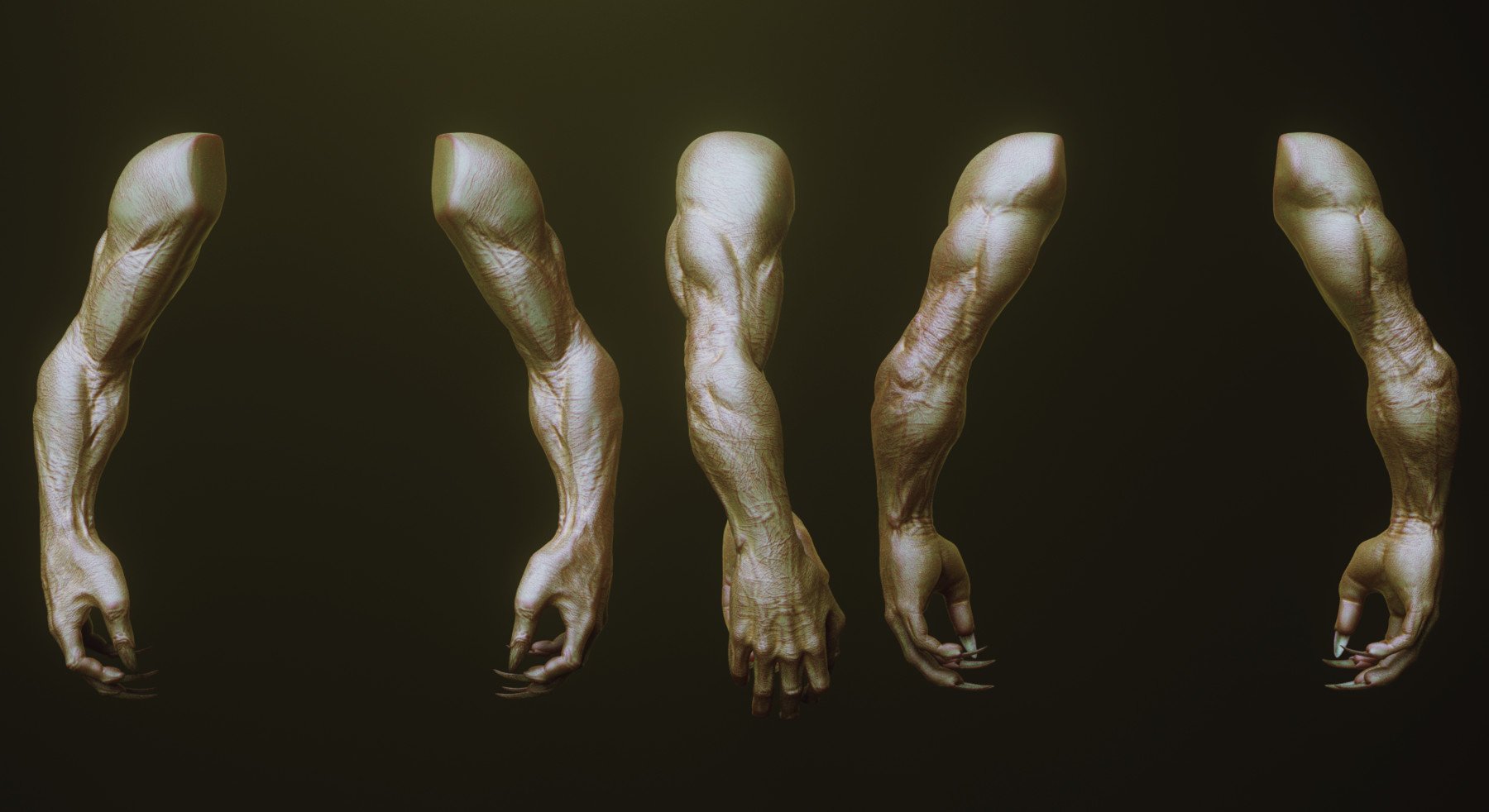 ARMS - 33 Character & Creature arms Zbrush Insertmesh Brush