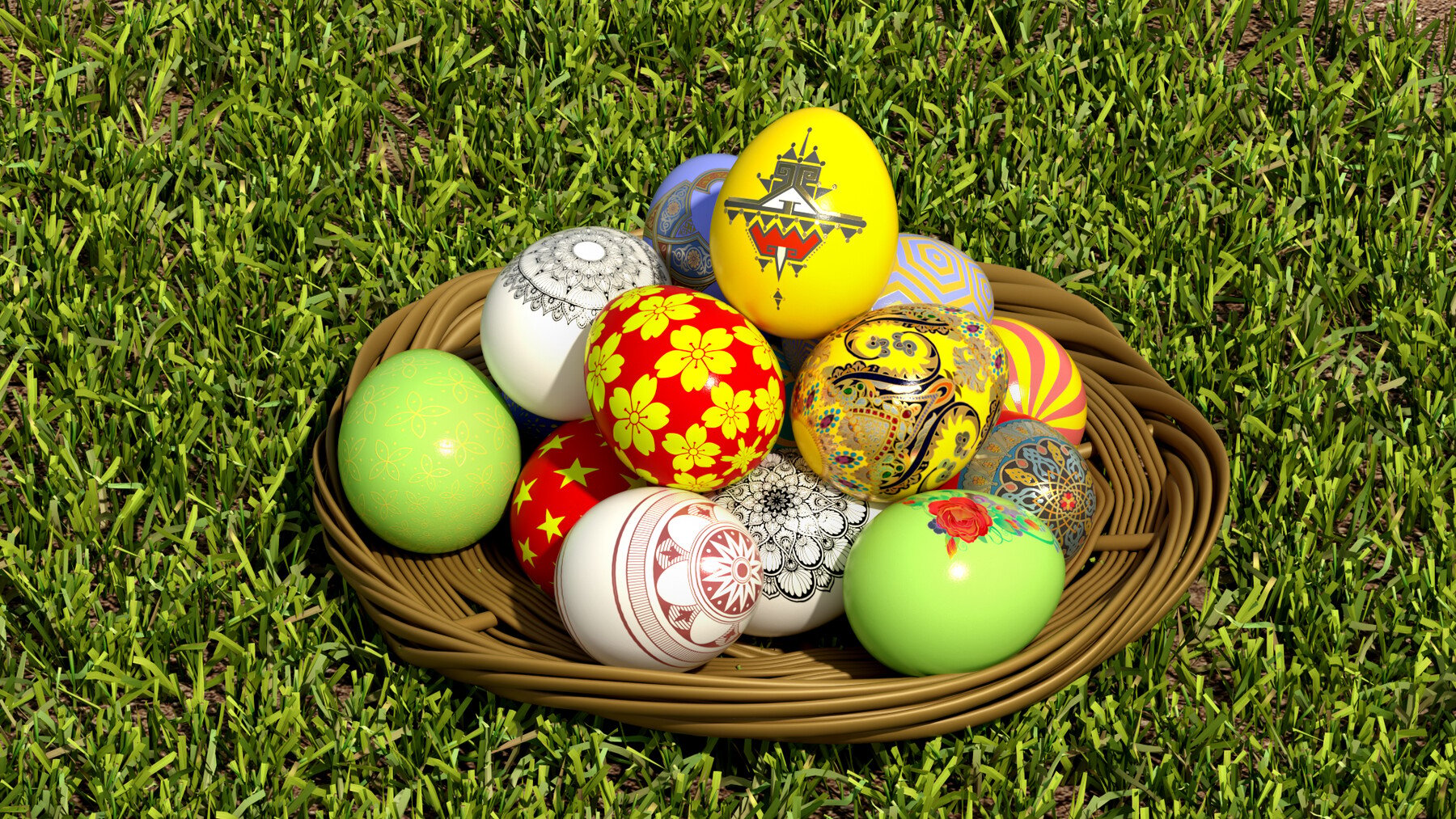 16 Easter EGGs collection [PBR texured] 4k