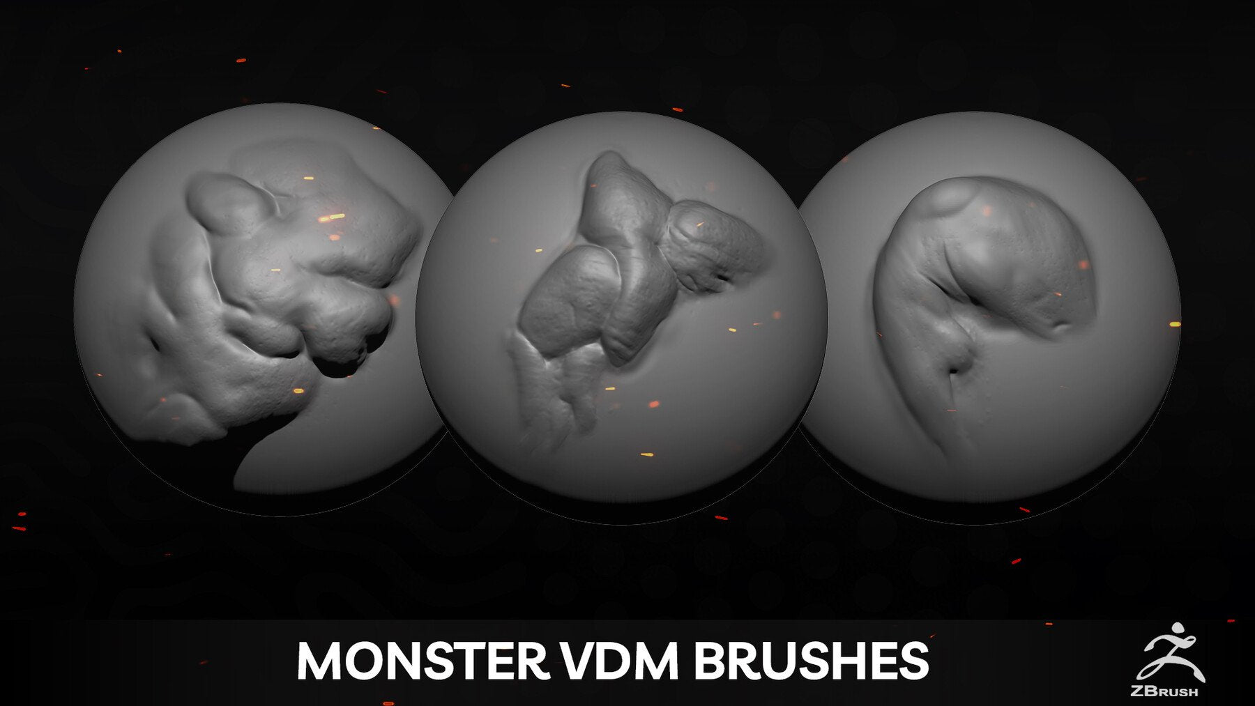 50 Zombie And Monster VDM Brushes + Alpha