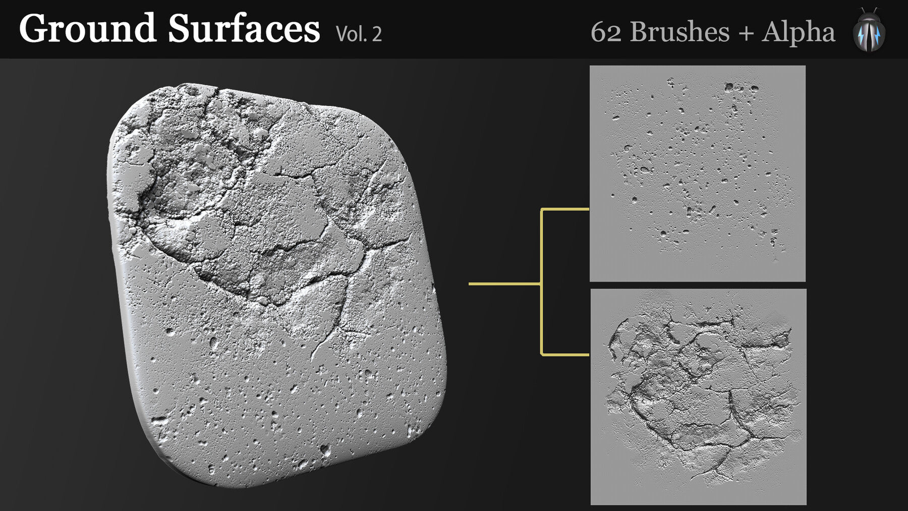 Ground Surfaces Vol.2 4K Brushes and Alpha Pack