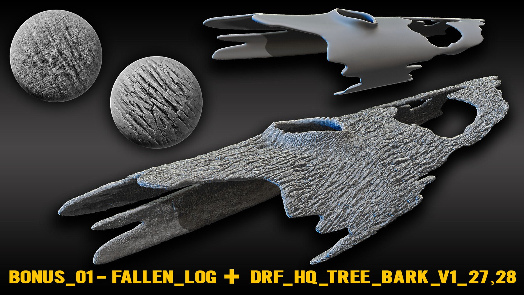 Ultra HQ Tree Bark Seamless Sculpt Zbrush brushes + Alphas (Blender, Substance, etc.) Vol.1