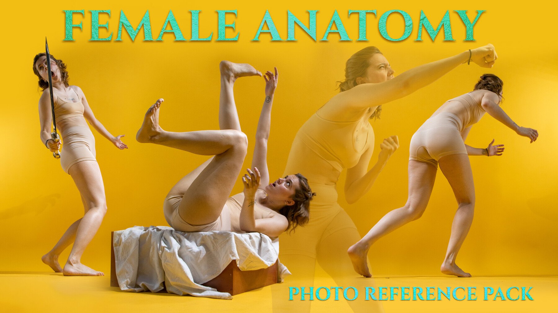 Female Anatomy - Reference Photo Pack For Artists 895 JPEGs