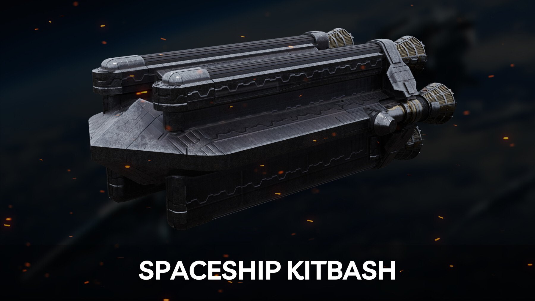 34 Spaceships Kitbash + Texture & UV's For Concept Art And Game