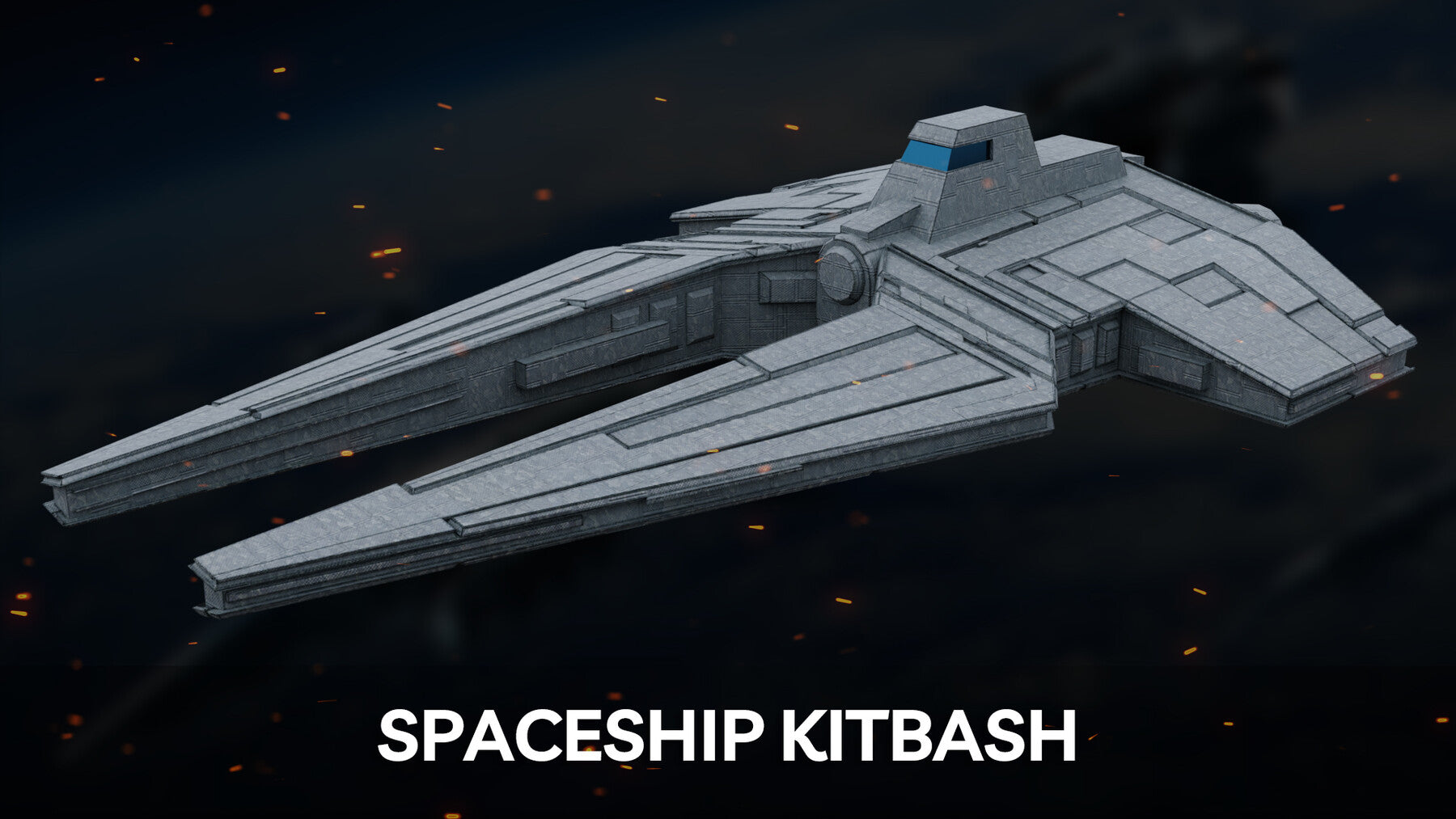 34 Spaceships Kitbash + Texture & UV's For Concept Art And Game