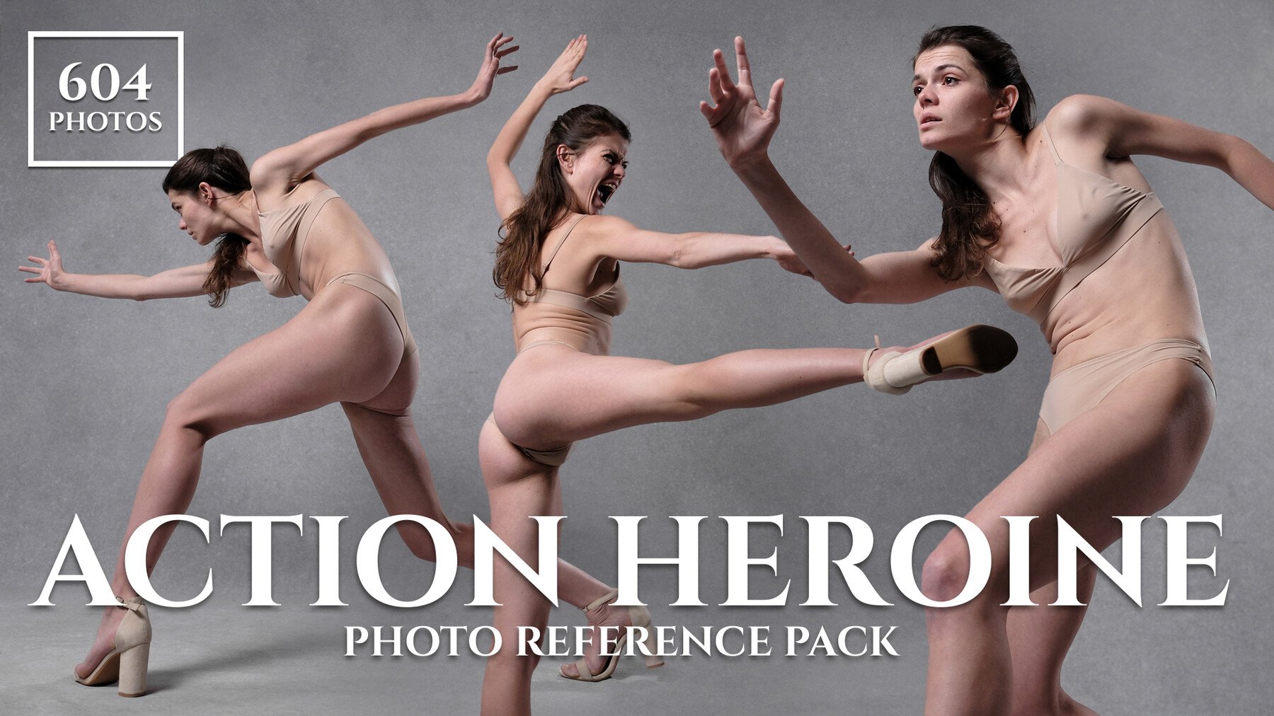 An Action Heroine -Photo Reference Pack For Artists 604 JPEGs