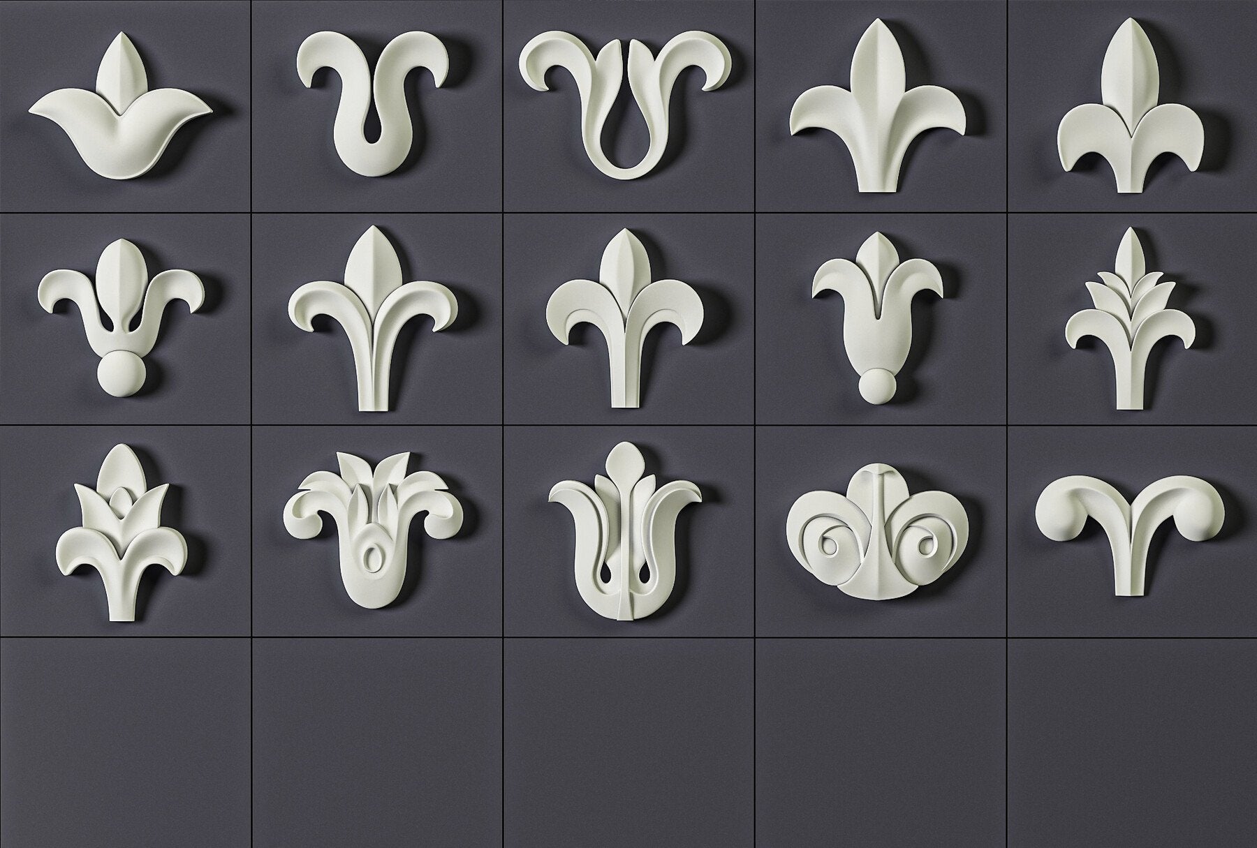 160 Ornament Brushes, 4K Alphas and 3D Models, Vol.03