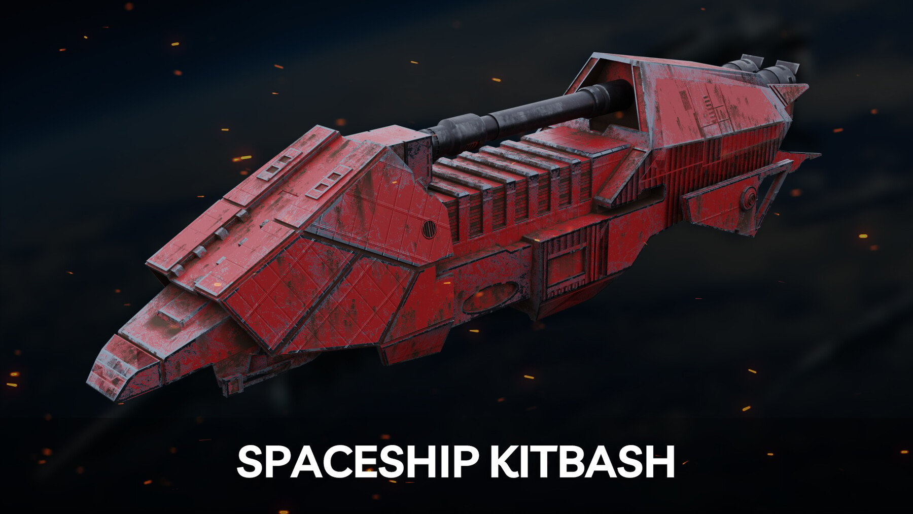 34 Spaceships Kitbash + Texture & UV's For Concept Art And Game