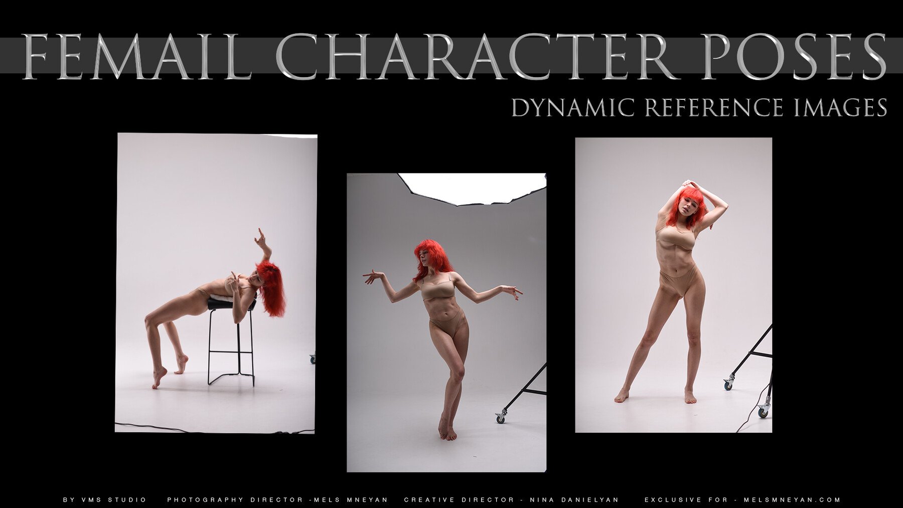 FEMALE CHARACTER ART POSES [1 Pose 2 View Angles]