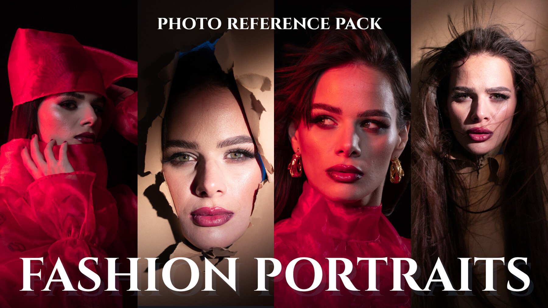 Fashion Portraits - Reference Photo Pack for Artists 302 JPEGs