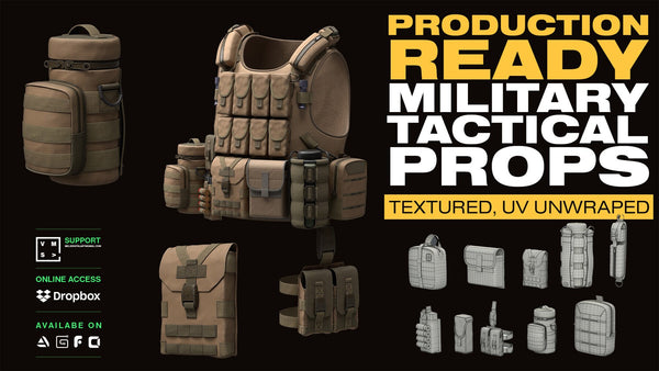 Military Tactical Props UV: Textured