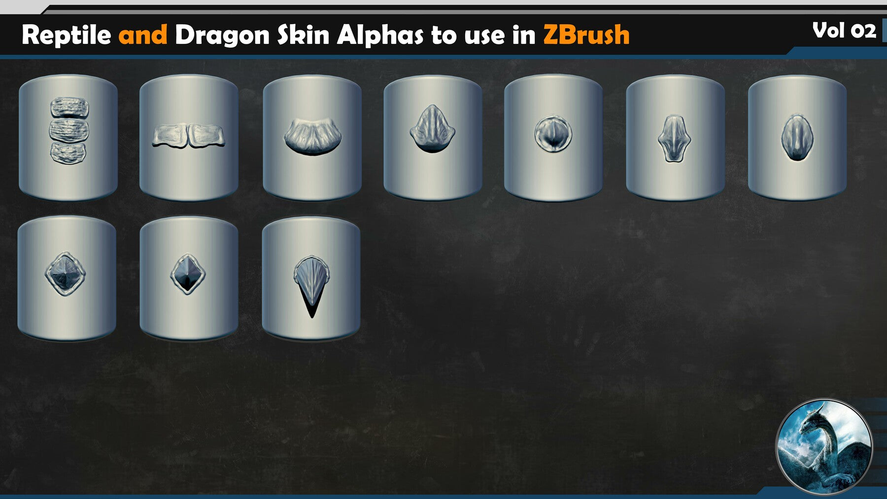 Reptile and Dragon Skin Brushes Vol 02