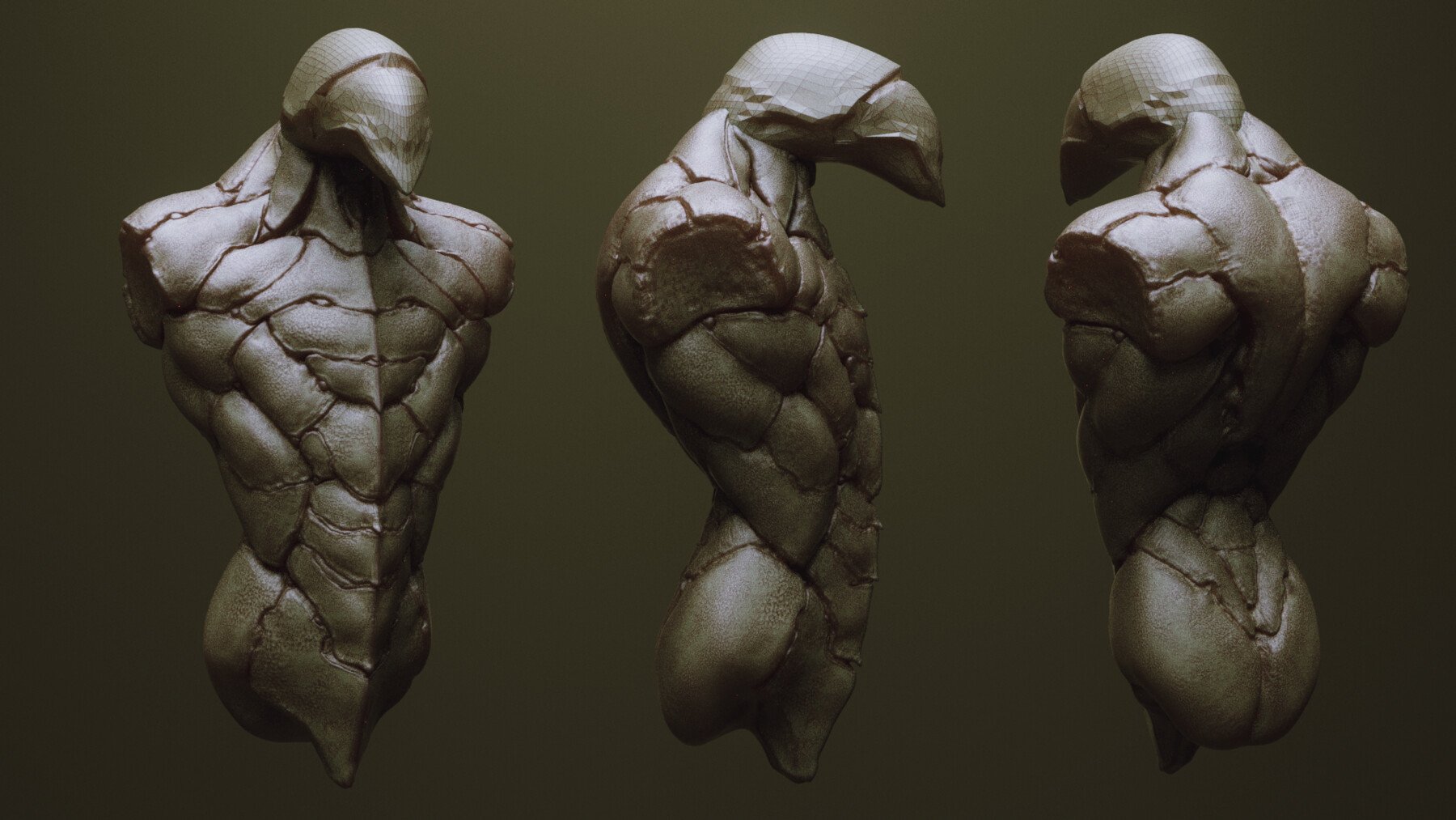 TORSOS - 33 Character & Creature Zbrush Insertmesh Brush