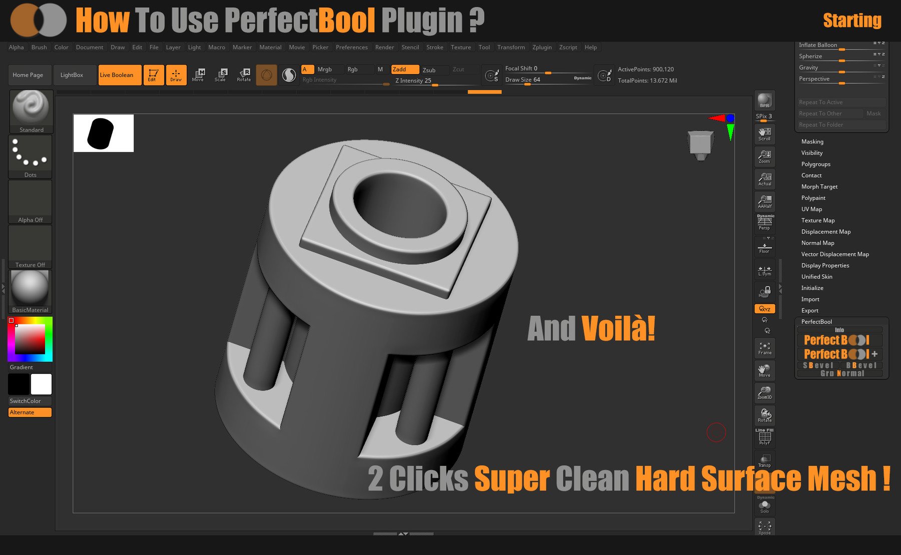 Zplugin PerfectBool // Easy Hard Surface for Artists