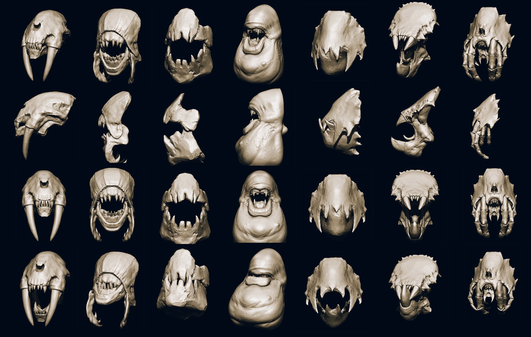 JAWS 2 - Another 33 Monster Mouths & Skulls IMM Brush