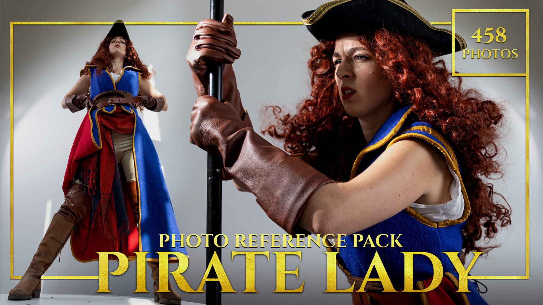 Pirate Lady - Reference Photo Pack For Artists 458 JPEGs