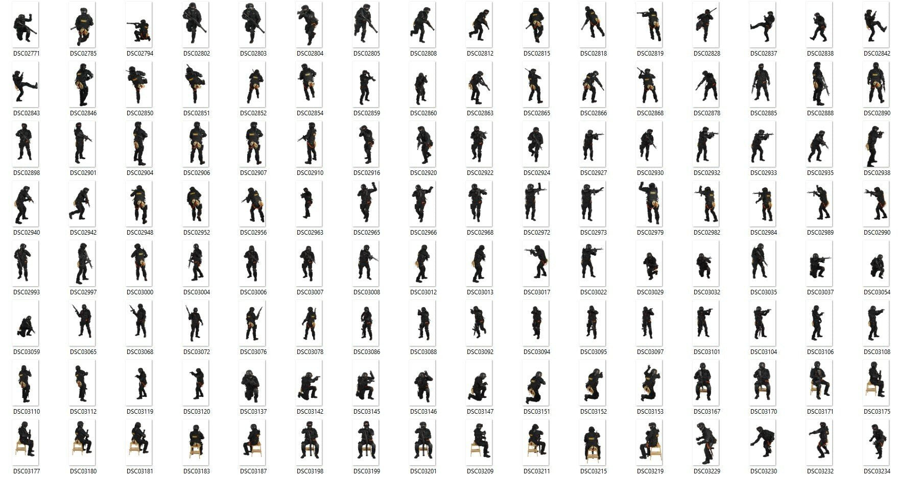 SWAT UNIT CUTOUT - 150 Reference pictures