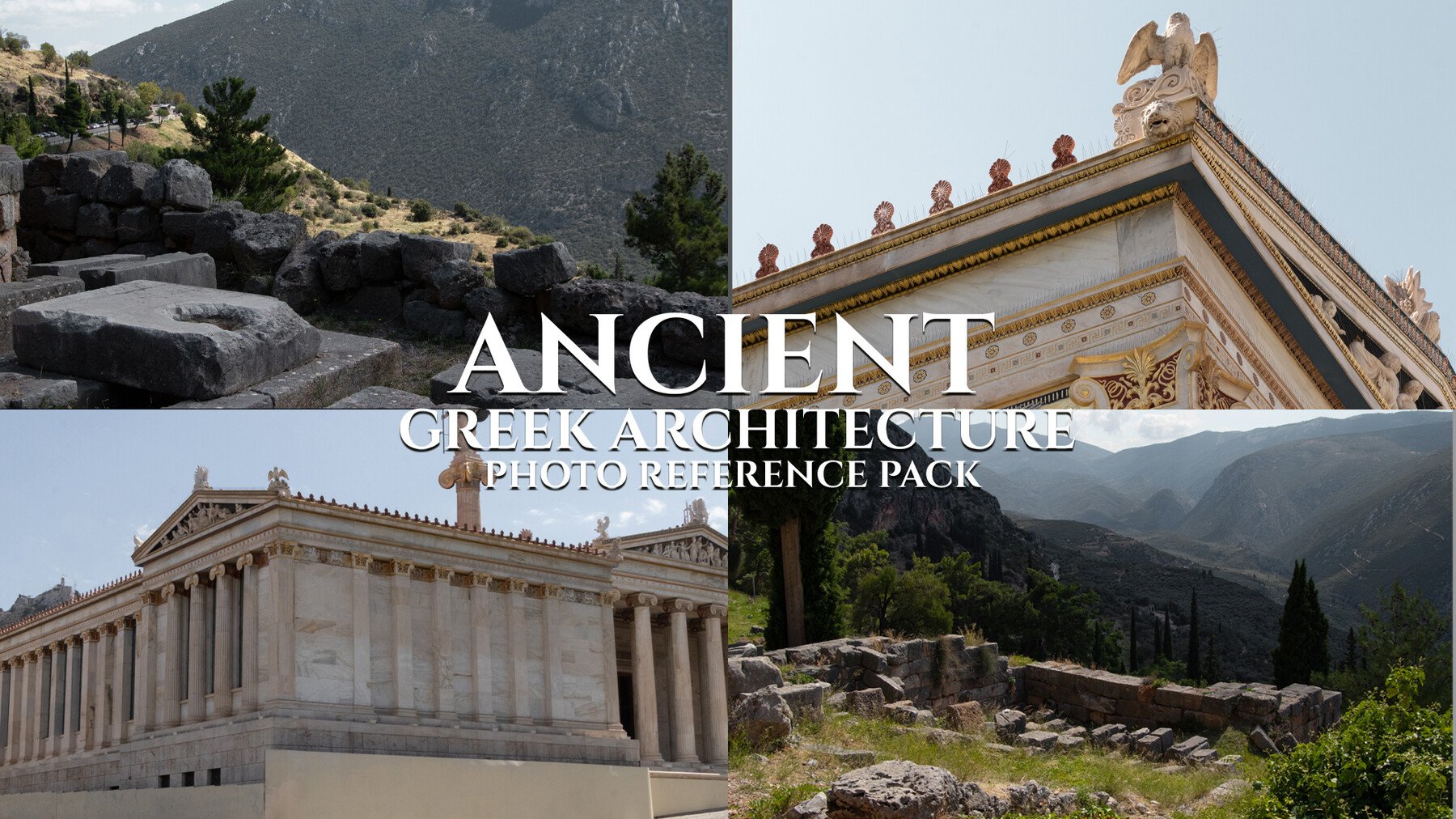 Ancient Greek Architecture - Reference Photo Pack For Artists 404 JPEGs