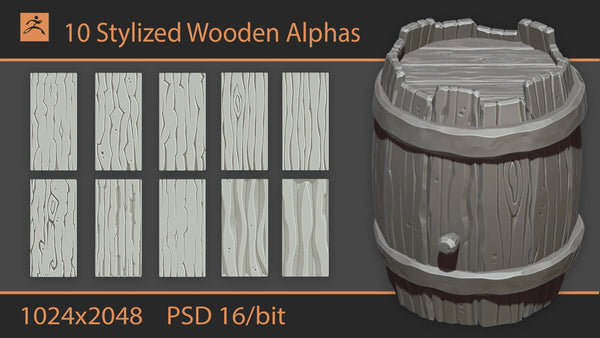 Stylized Wooden Alphas