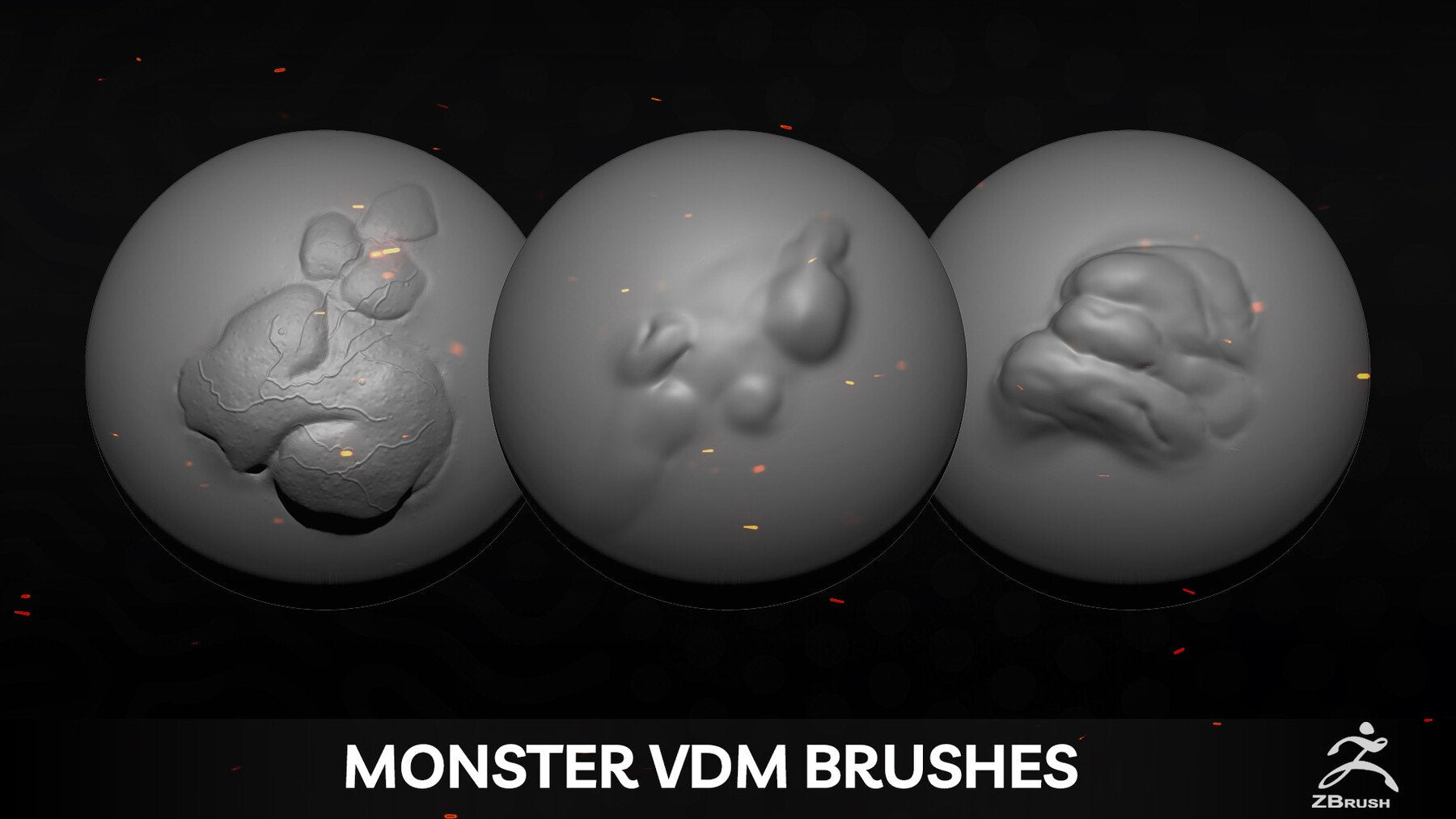 50 Zombie And Monster VDM Brushes + Alpha