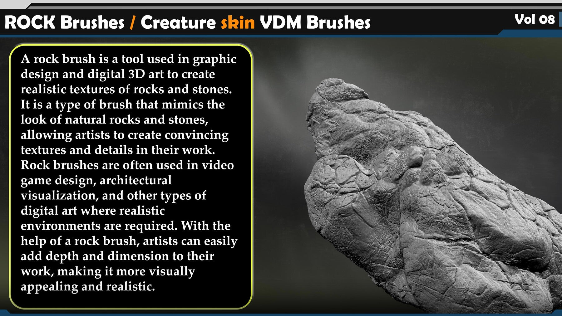 ROCK Brushes / Creature skin VDM Brushes Vol 08