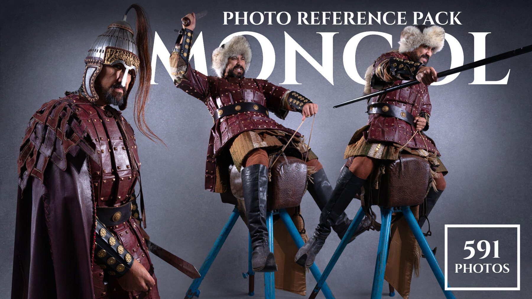 Mongol-Photo Reference Pack For Artists 591 JPEGs