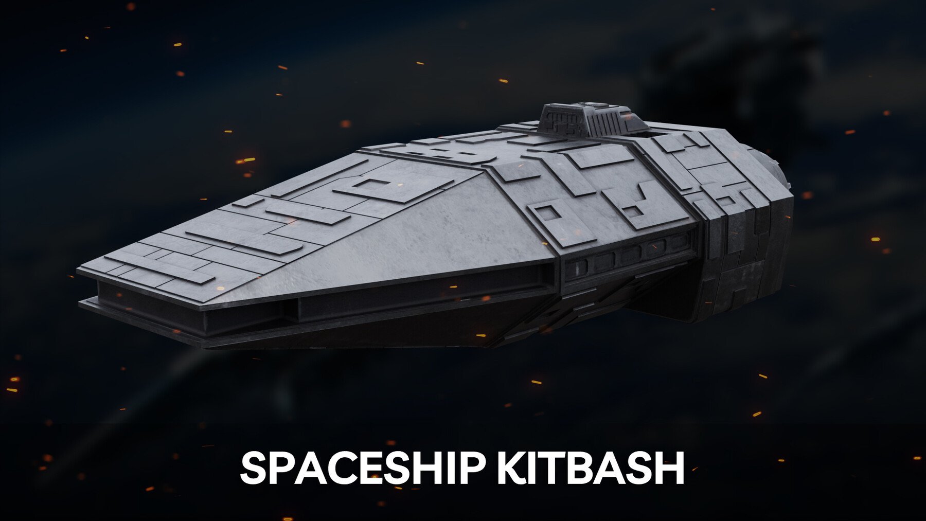 34 Spaceships Kitbash + Texture & UV's For Concept Art And Game