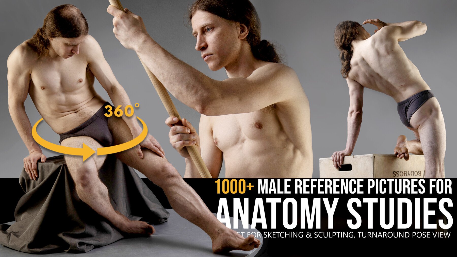 1000+ Turnaround Male Reference Pictures for Anatomy Studies