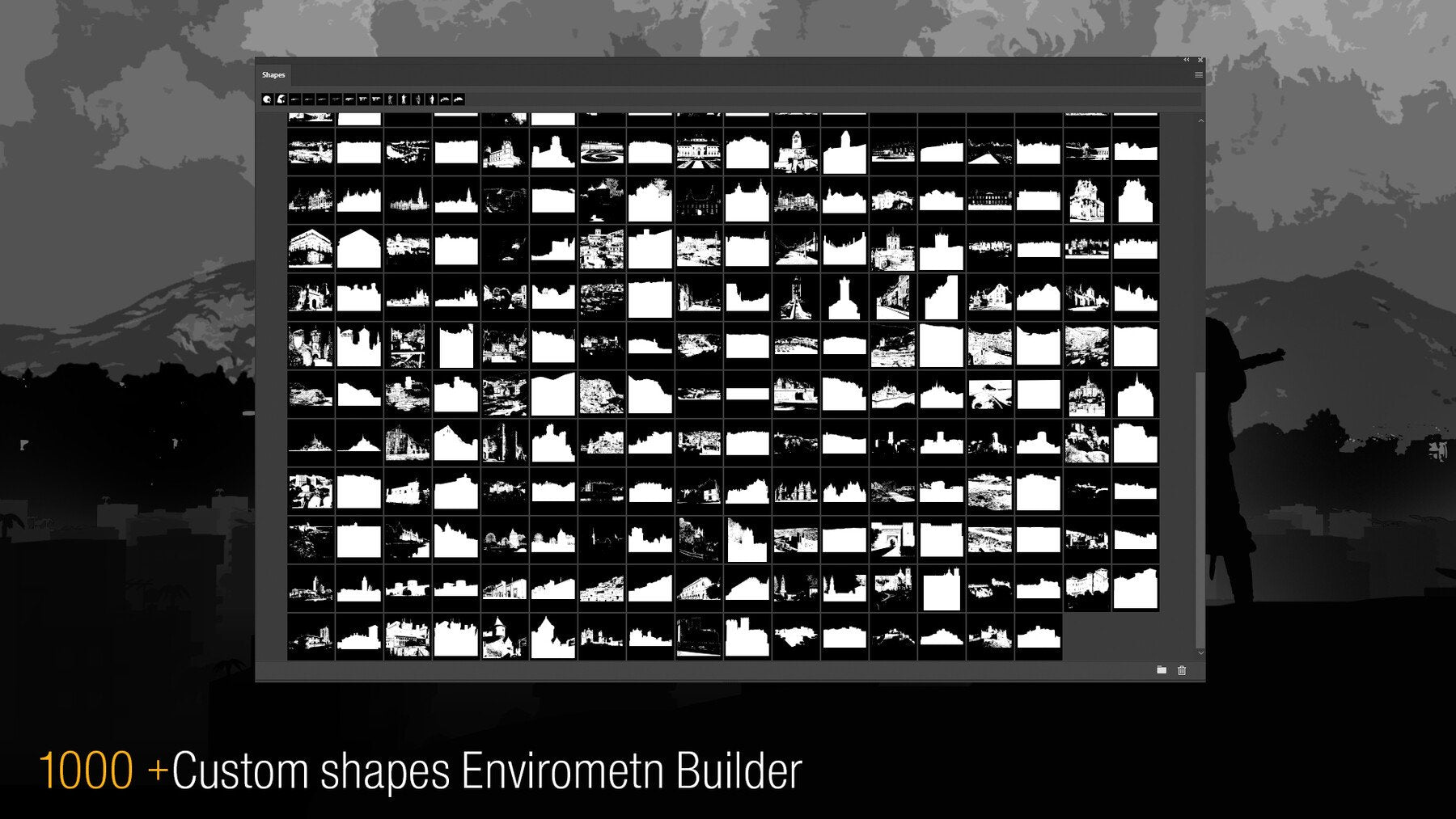 Custom shapes Pack Environment Builder vol 1