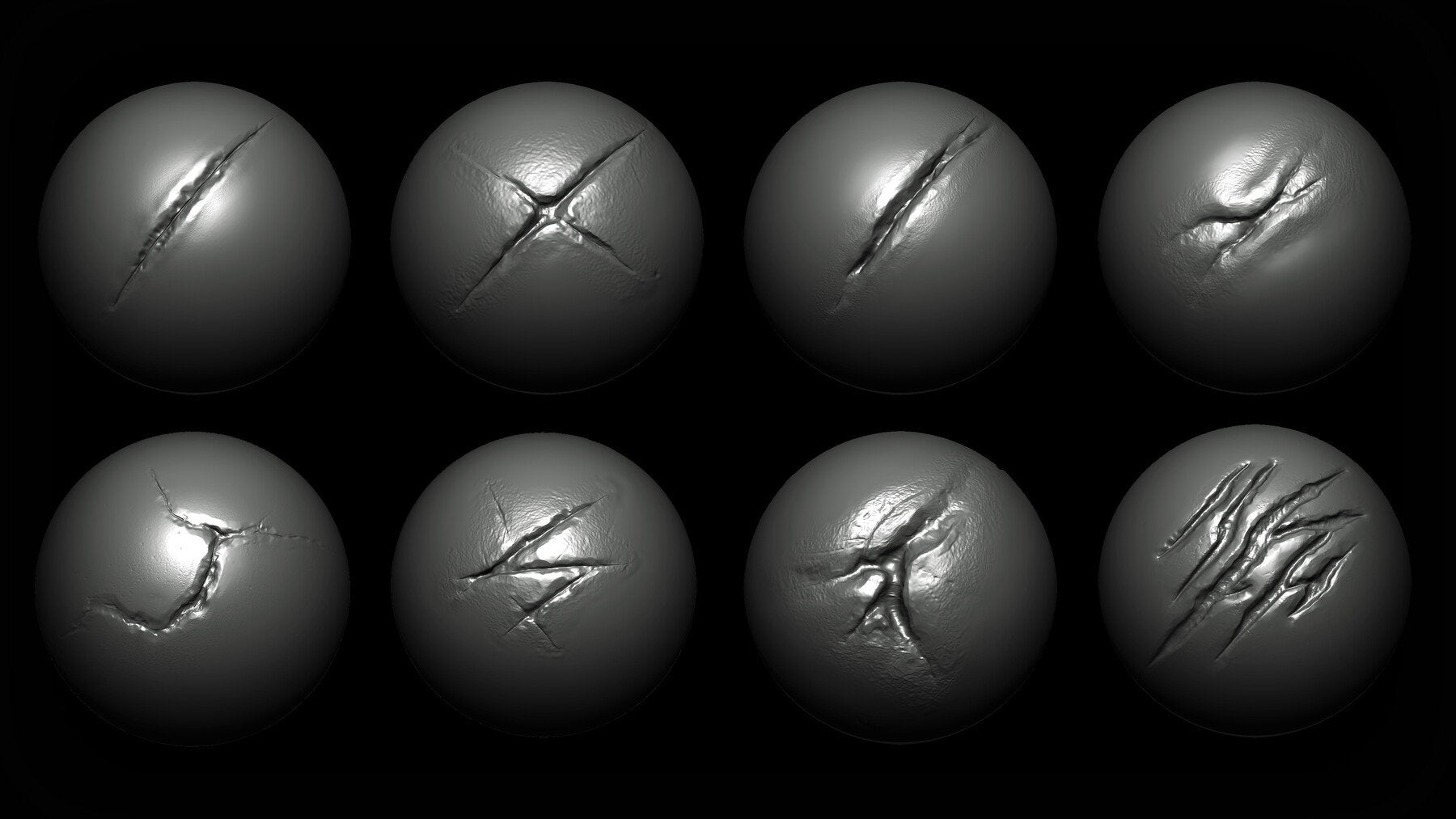 Zbrush + Blender - 40 Metal Damage Brushes