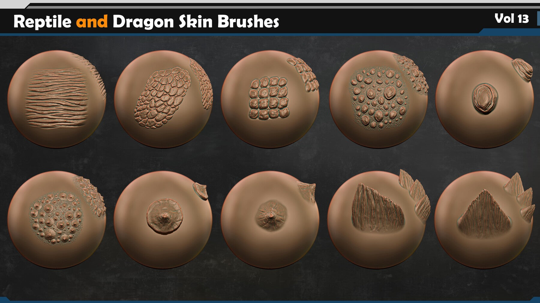 Reptile and Dragon Scale Brushes Vol 13