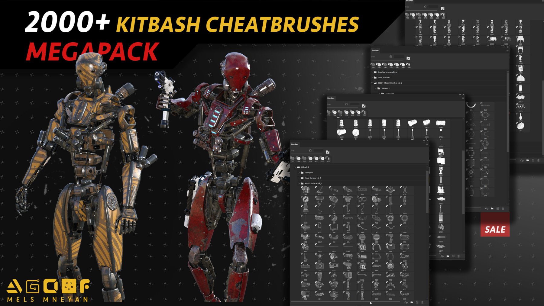 2000+ KITBASH CHEATBRUSHES (MEGA PACK) by Mels Mneyan