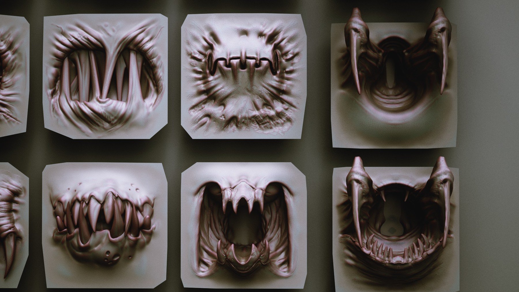 MOUTHS - 40 ZBrush VDMs + 5 bonus variations