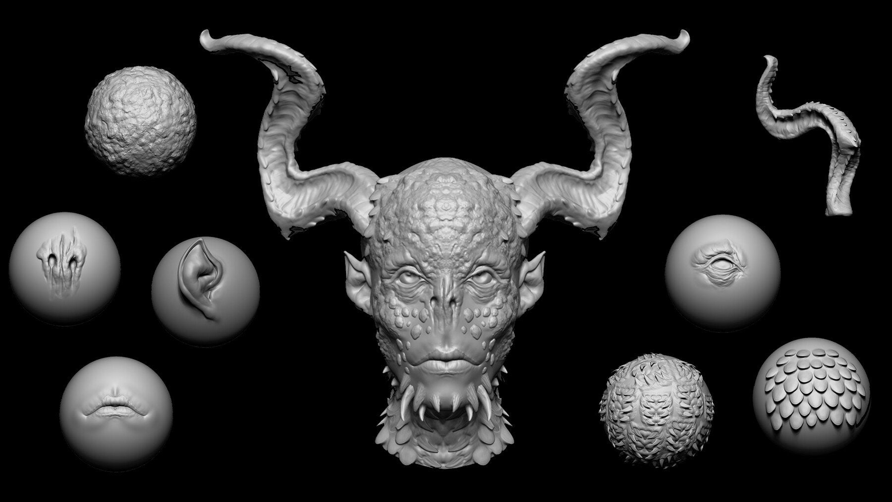 Zbrush + Blender - 100 Creature Brush Mega Pack