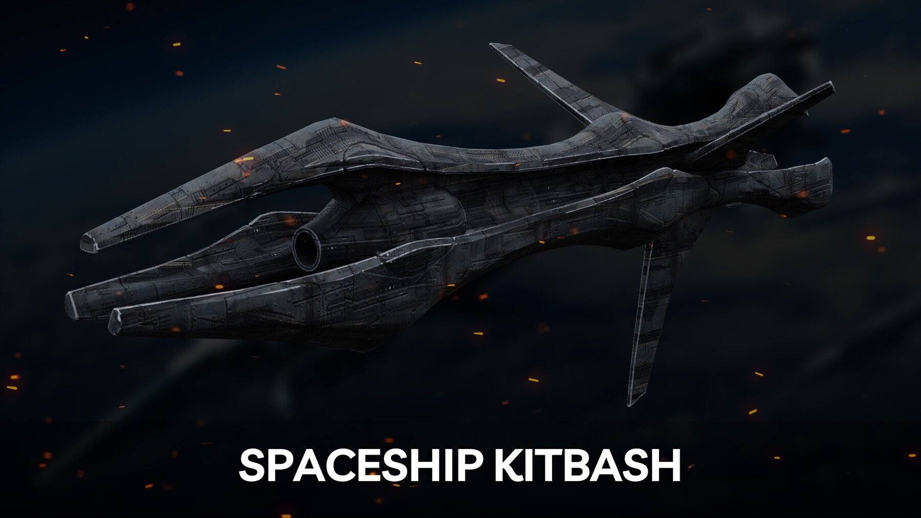 34 Spaceships Kitbash + Texture & UV's For Concept Art And Game