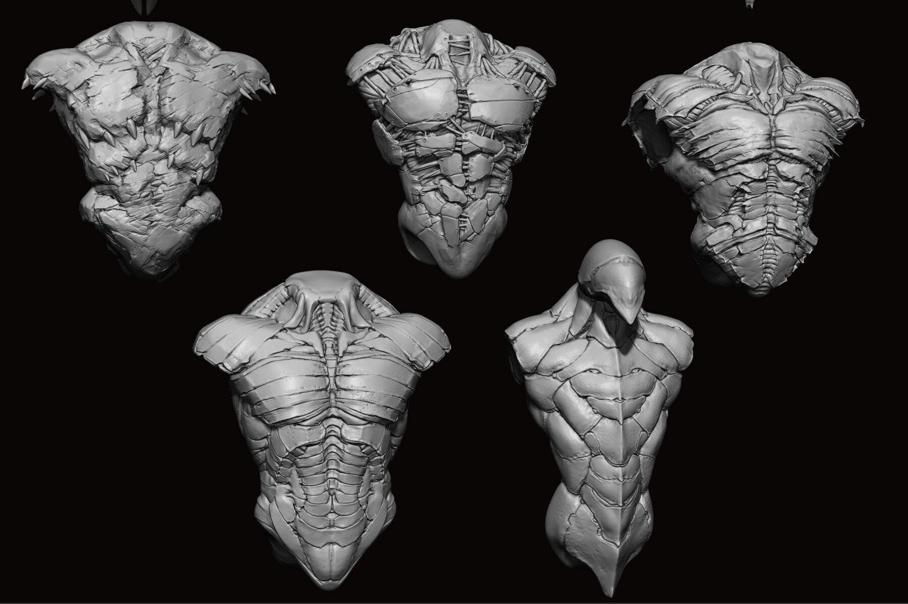 TORSOS - 33 Character & Creature Zbrush Insertmesh Brush