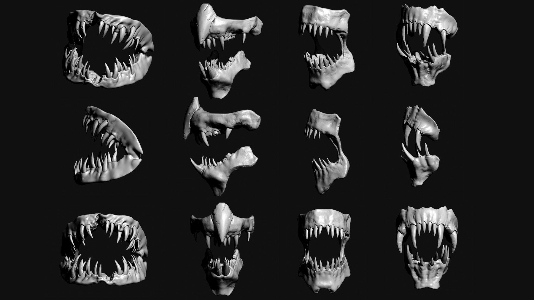 JAWS - 33 Monster Mouths 'n Skulls & IMM Brush Pack