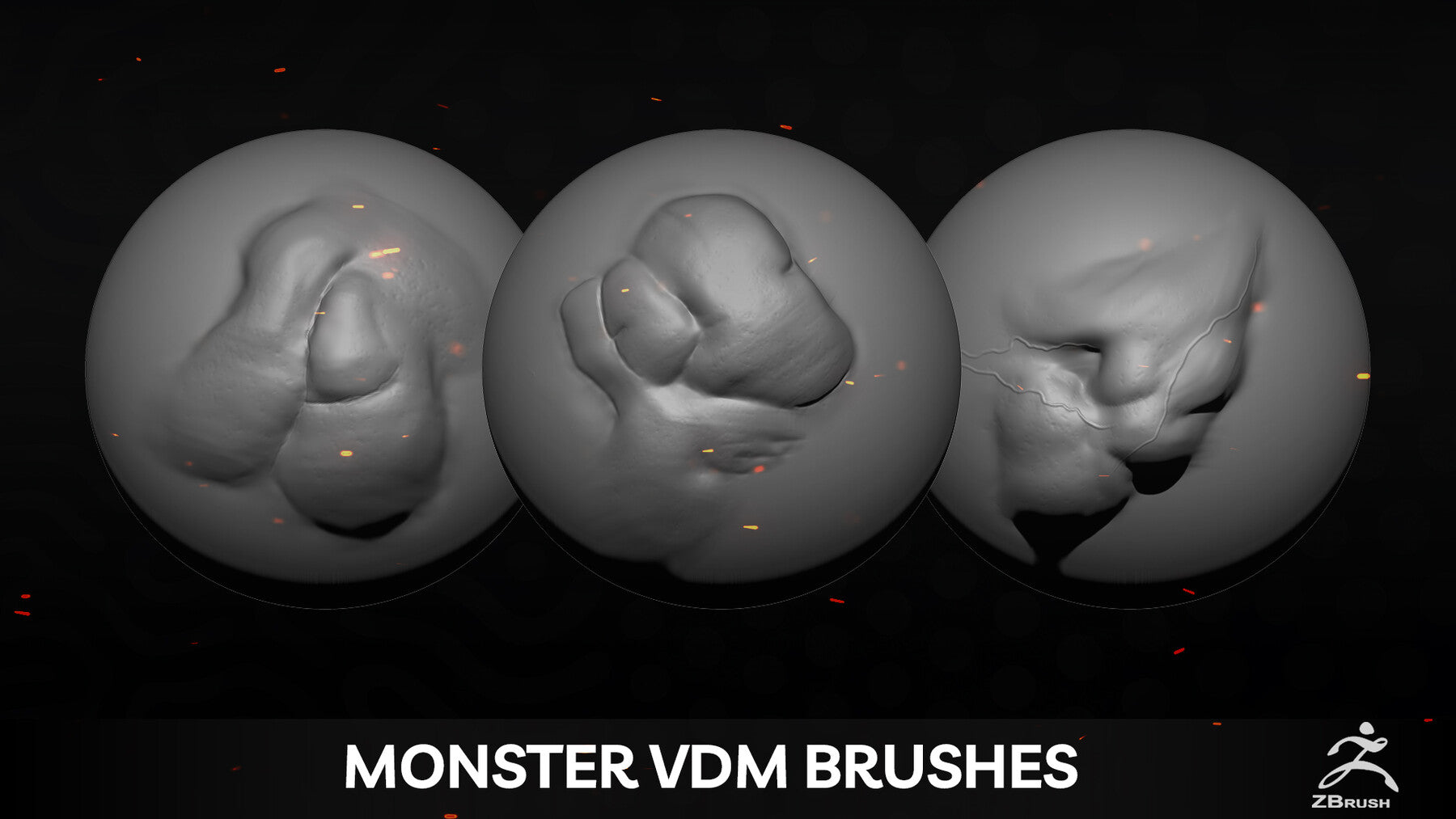 50 Zombie And Monster VDM Brushes + Alpha