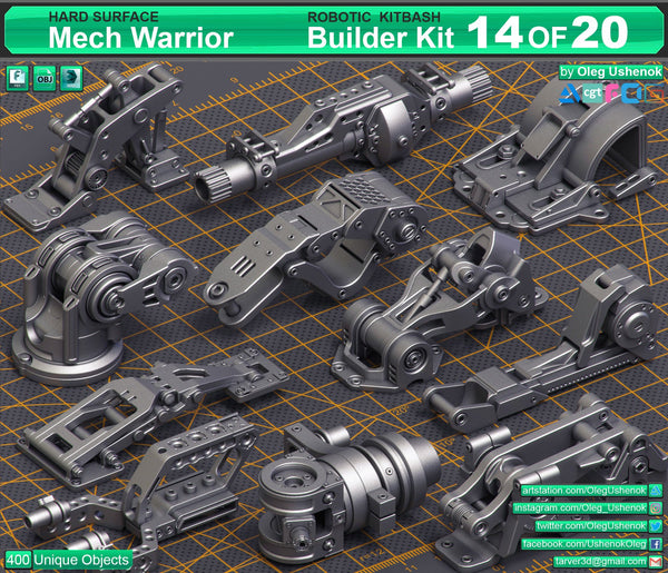 Mega Pack Sci-Fi Hard Surface KITBASH 400 DETAILS