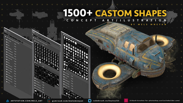 1500+Kitbash Custom Shapes (by Mels Mneyan)