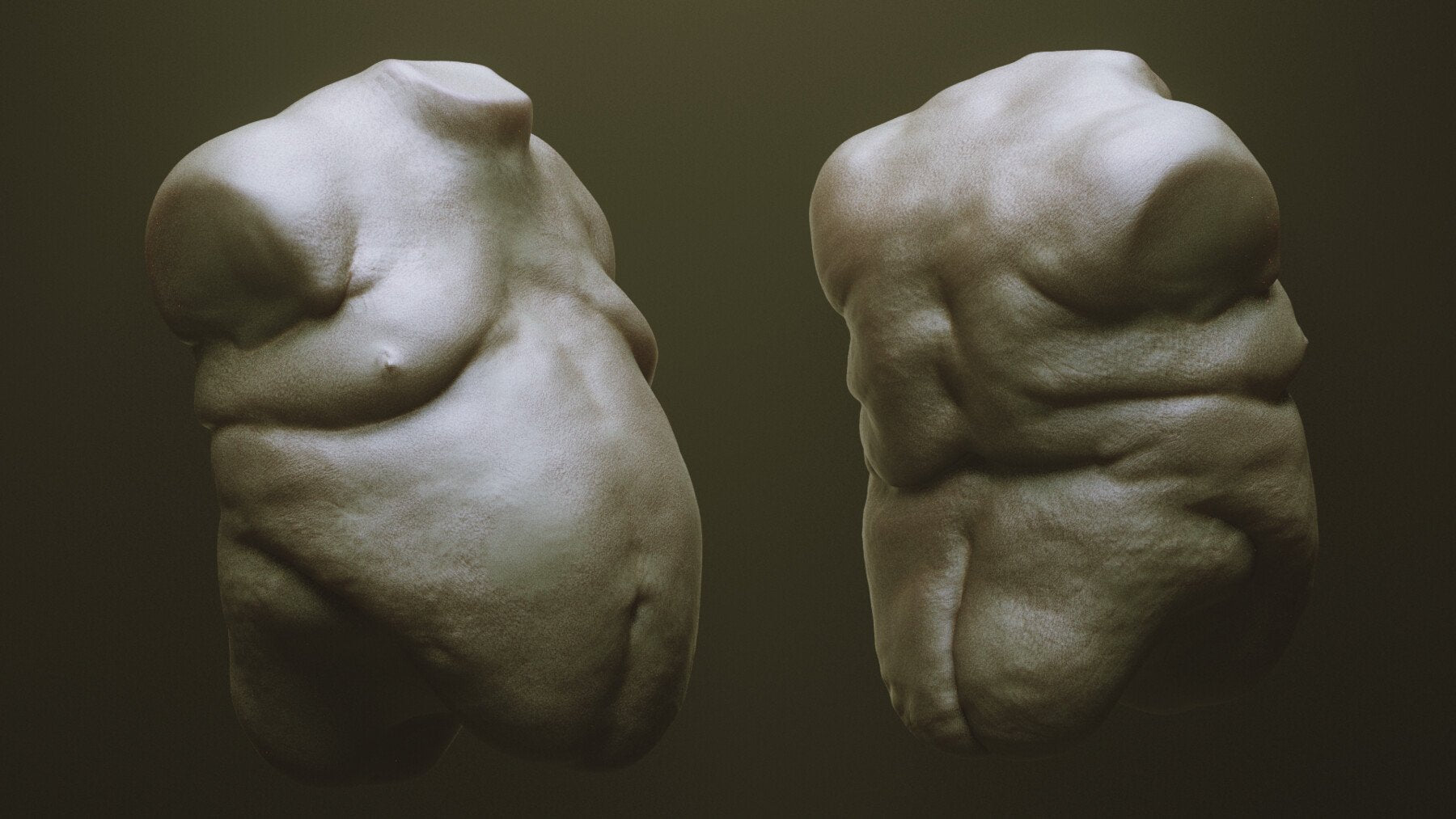 TORSOS - 33 Character & Creature Zbrush Insertmesh Brush